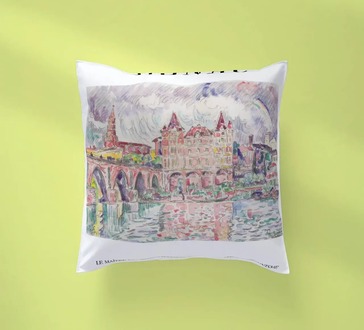 Paul Signac Montauban Pioggia Puntinismo Maestro Berggruen cuscino da NorwesClub