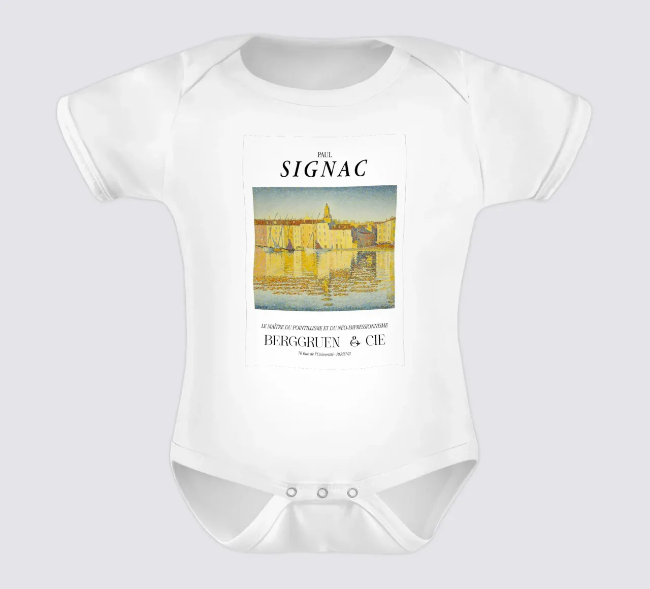 Paul Signac Saint-Tropez Port Pointillism Master Berggruen Kurzarm Babybody von NorwesClub