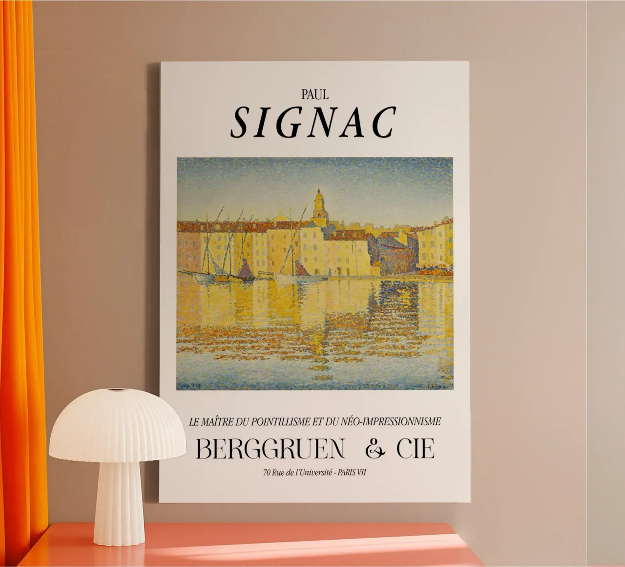 Paul Signac Saint-Tropez Port Pointillisme Meester Berggruen canvas met Baklijst van NorwesClub