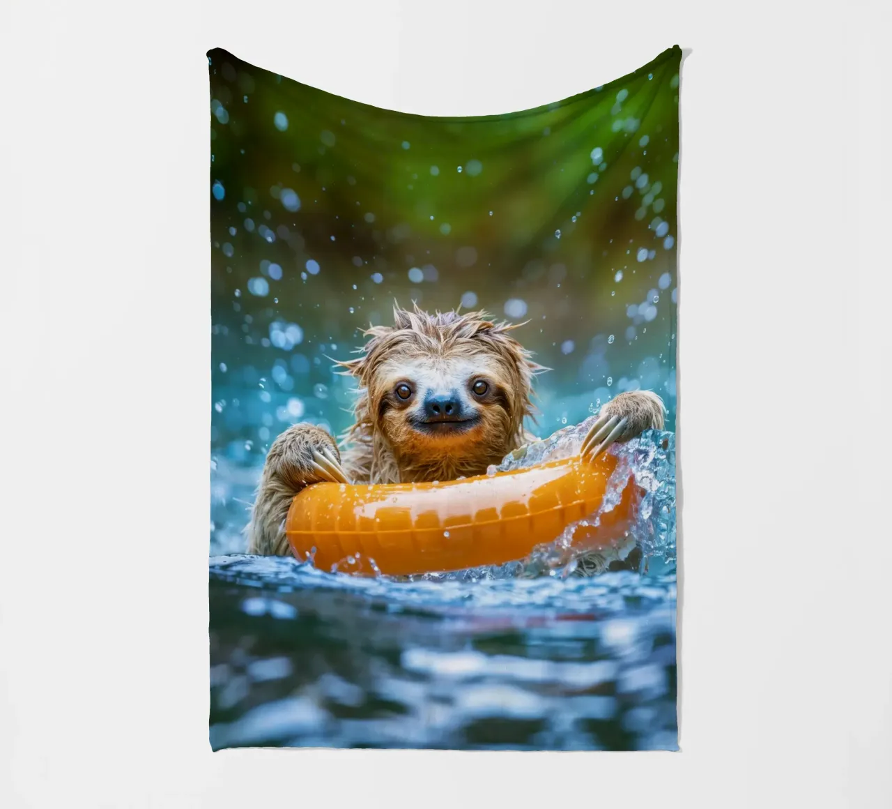 Luiaard in bad fleecedeken van SlothStella