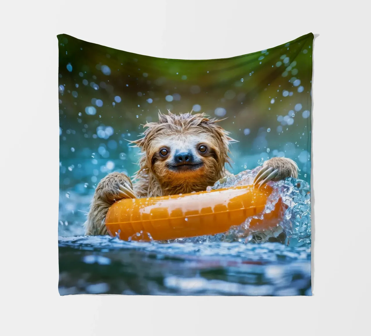 Luiaard in bad fleecedeken van SlothStella