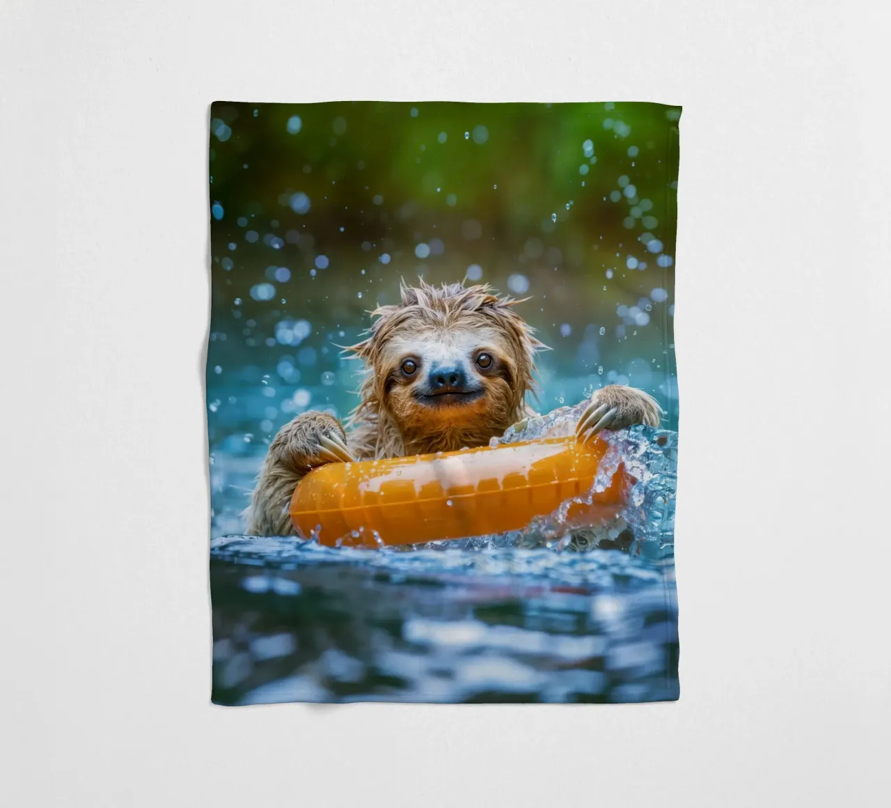 Luiaard in bad fleecedeken van SlothStella