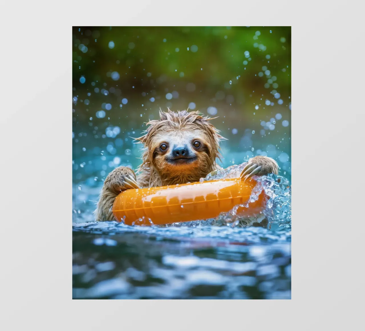 Luiaard in bad fotobehang van SlothStella