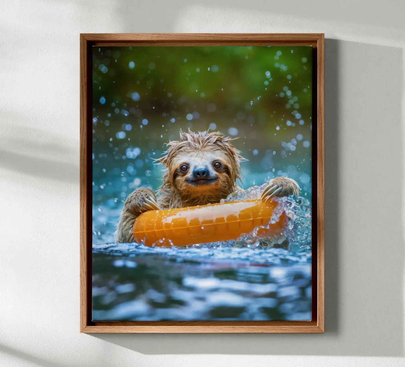 Sloth bathing canvas by SlothStella