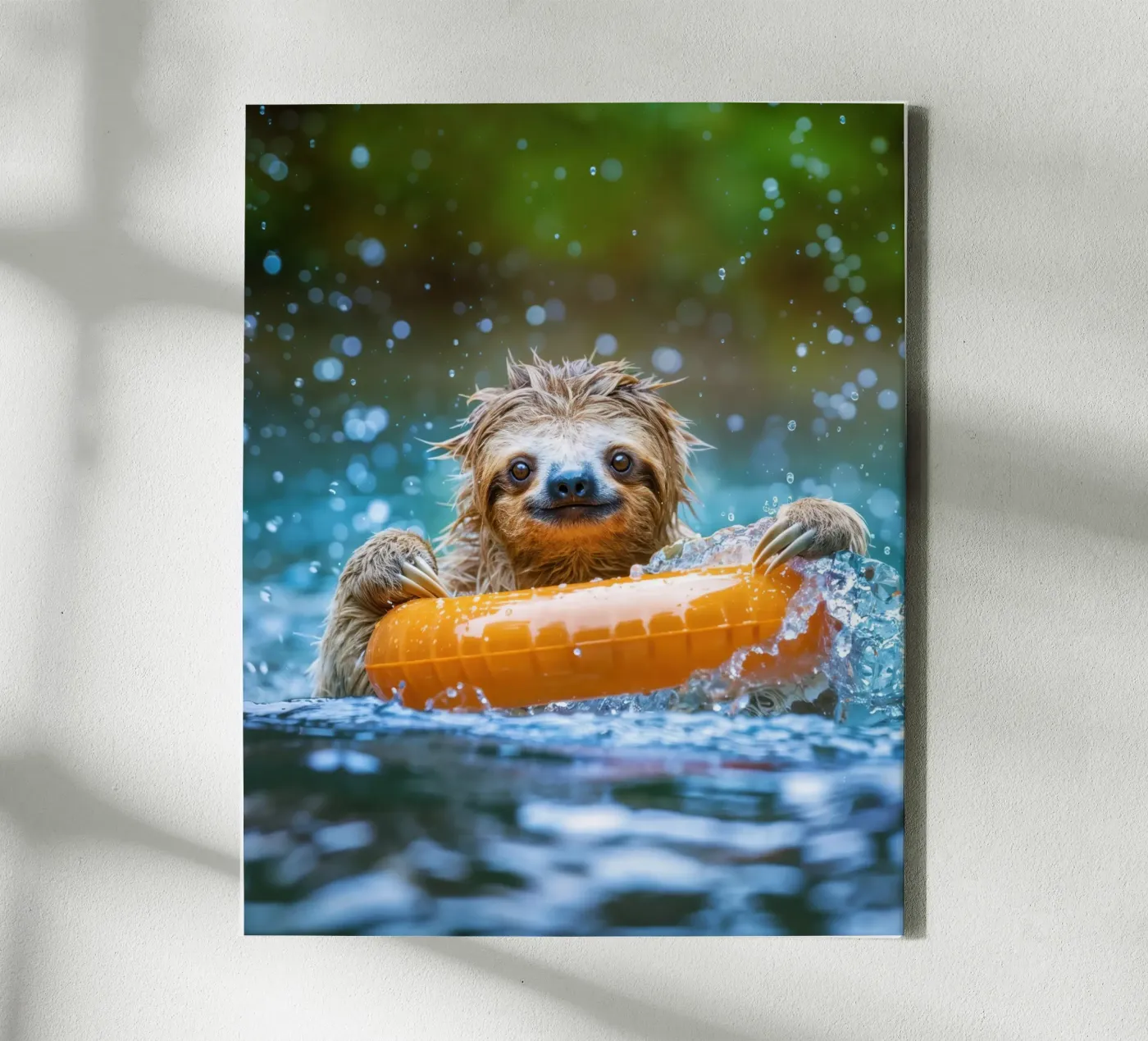 Sloth bathing canvas by SlothStella