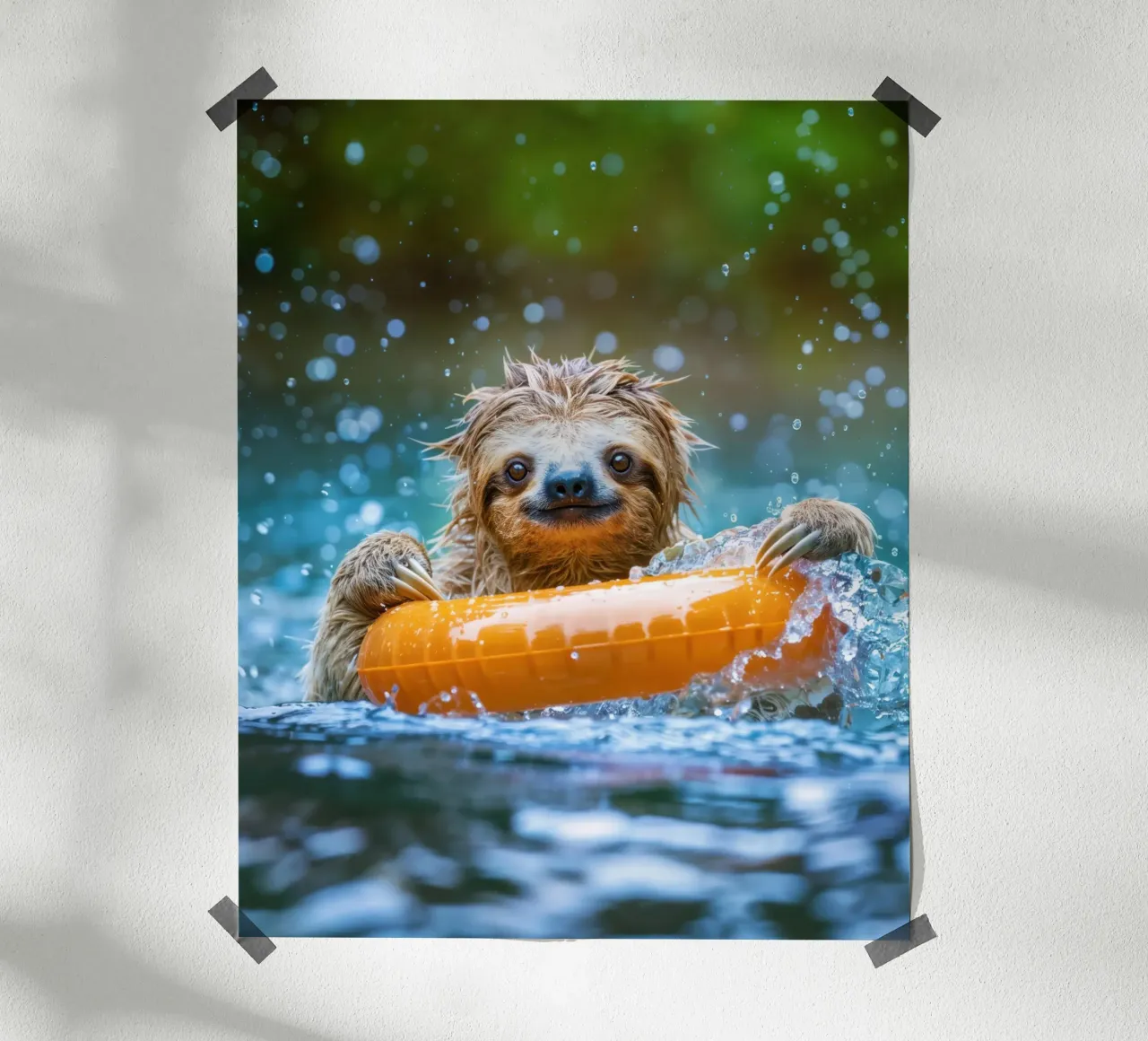 Sloth bathing poster by SlothStella