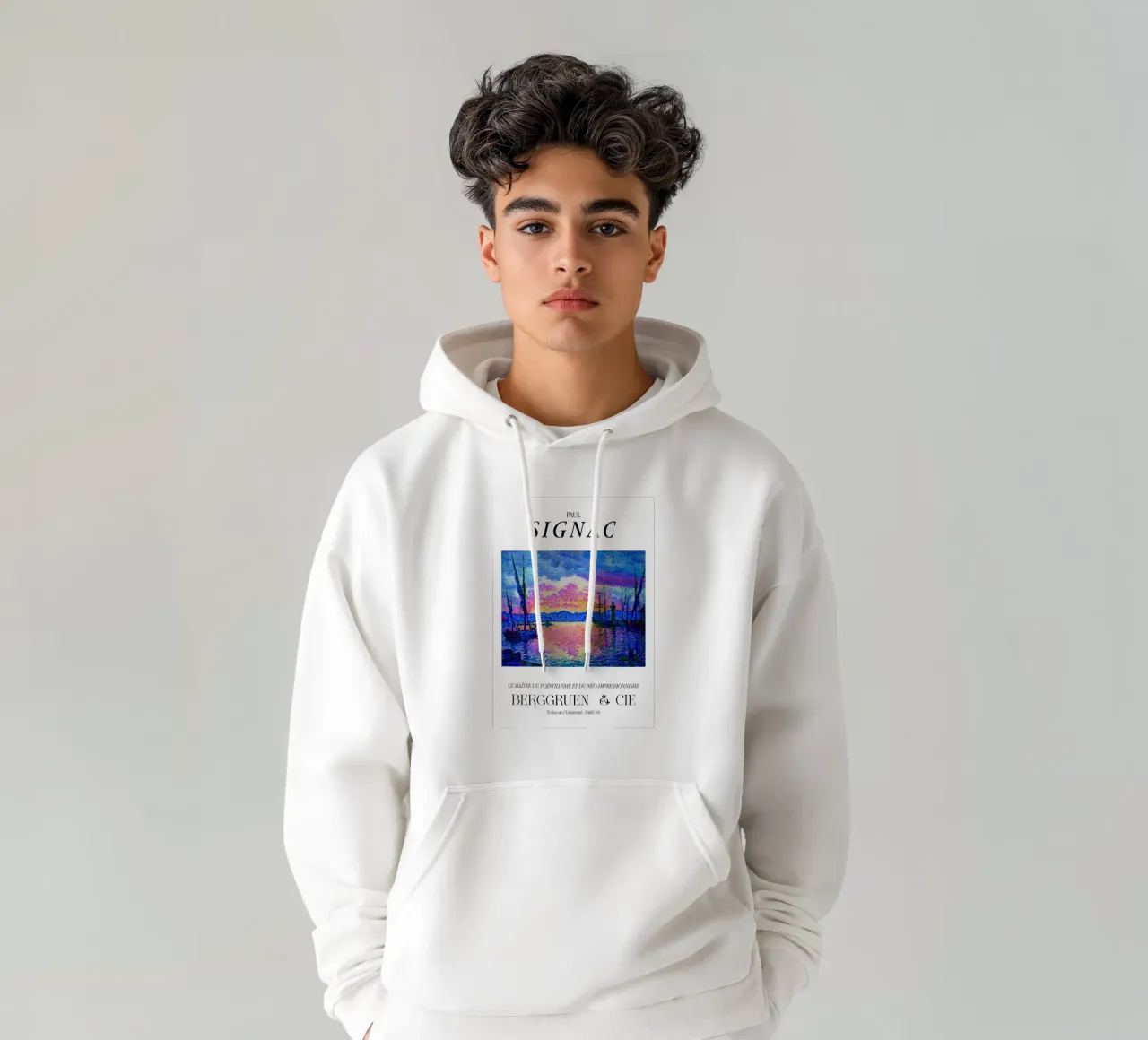 Paul Signac Port Sunset Pointillism Master Berggruen hoodie by NorwesClub
