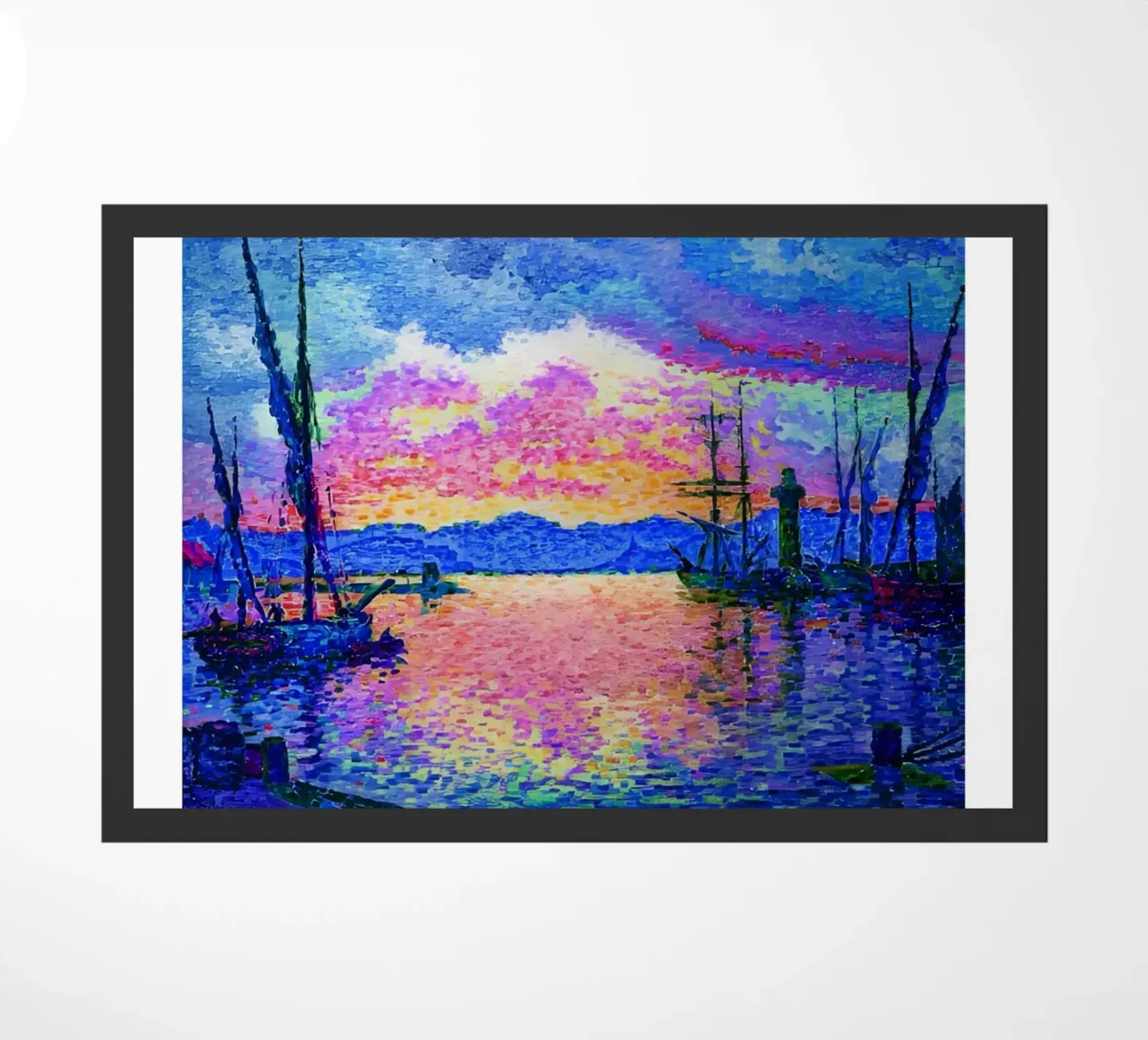 Paul Signac Port Coucher de soleil Pointillisme Maître Berggruen paillasson de NorwesClub