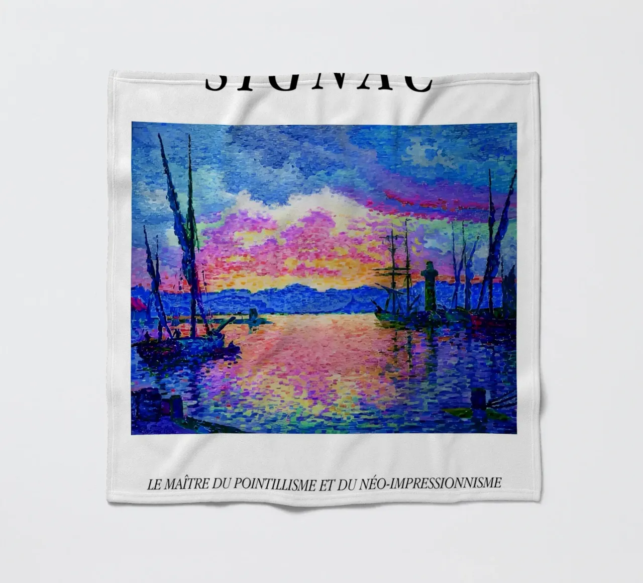 Paul Signac Haven Zonsondergang Pointillisme Meester Berggruen fleecedeken van NorwesClub