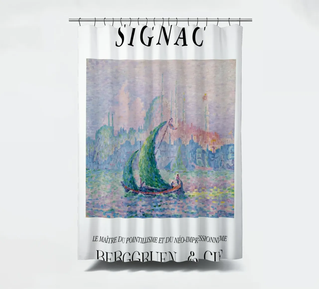 Paul Signac Venetië Mist Pointillisme Meester Berggruen douchegordijn van NorwesClub