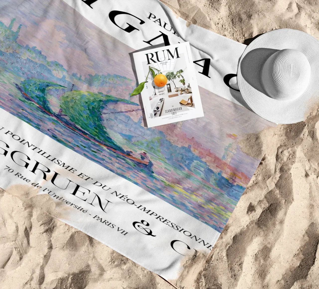 Paul Signac Venetië Mist Pointillisme Meester Berggruen strandhanddoek van NorwesClub