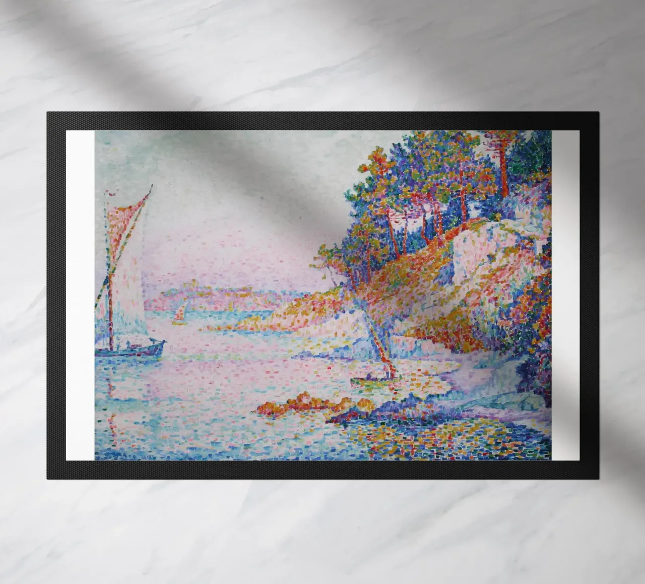 Paul Signac La Calanque Pointillisme Meester Berggruen deurmat van NorwesClub