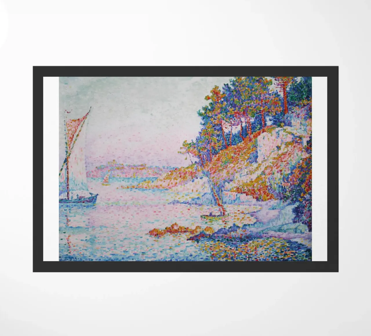 Paul Signac La Calanque Pointillisme Meester Berggruen deurmat van NorwesClub
