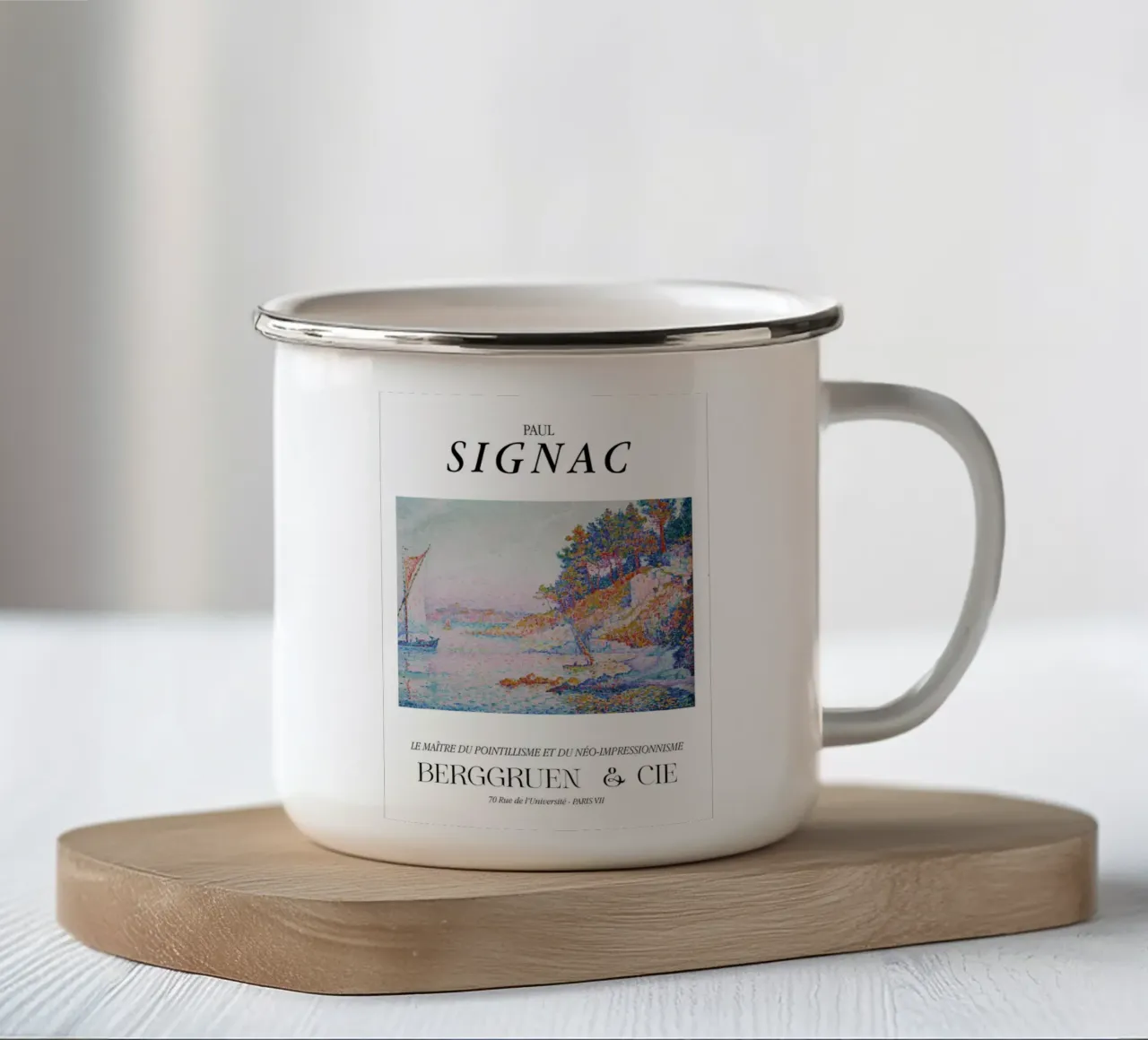 Paul Signac La Calanque Puntinismo Maestro Berggruen tazza in smalto da NorwesClub