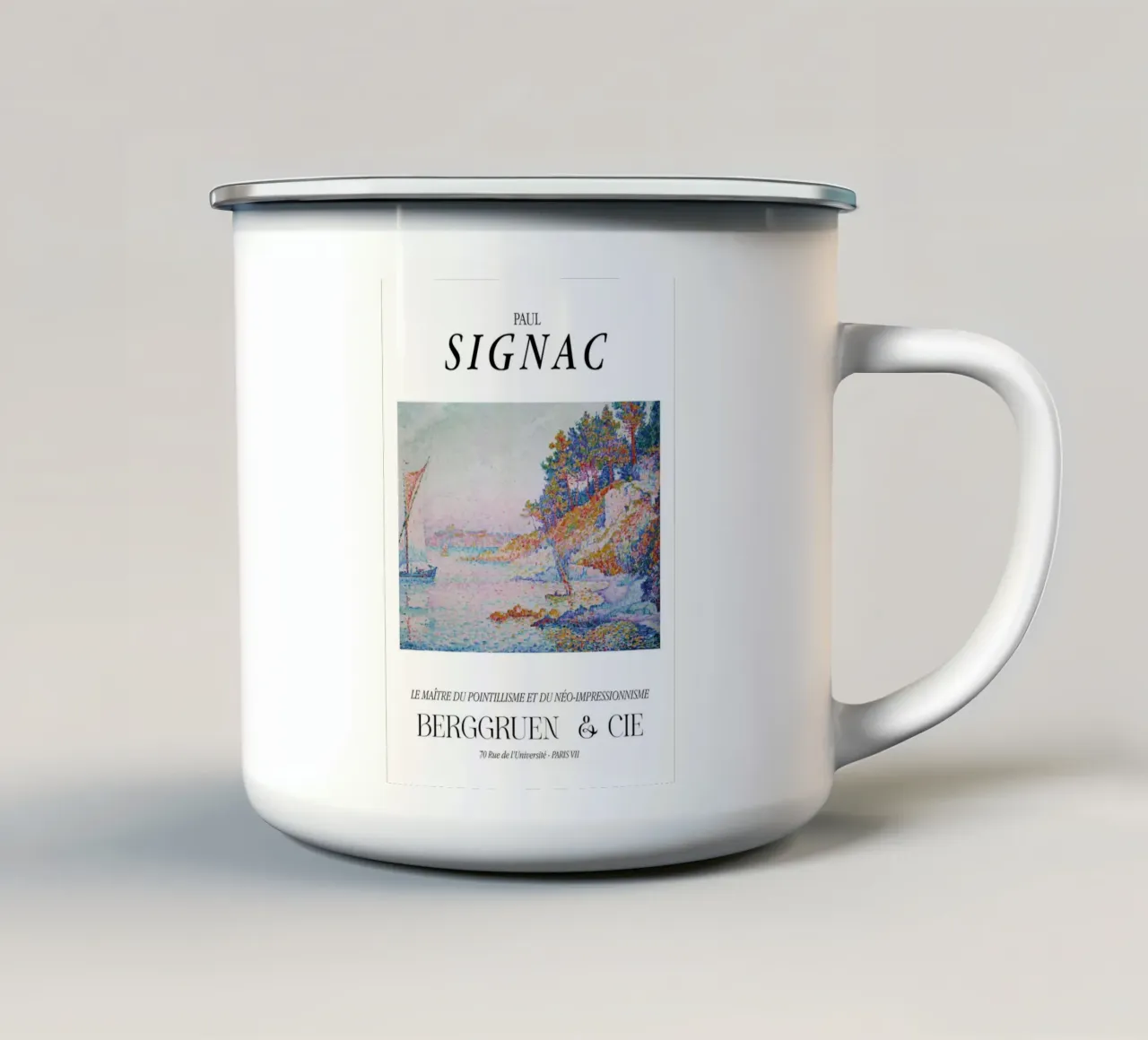 Paul Signac La Calanque Puntinismo Maestro Berggruen tazza in smalto da NorwesClub
