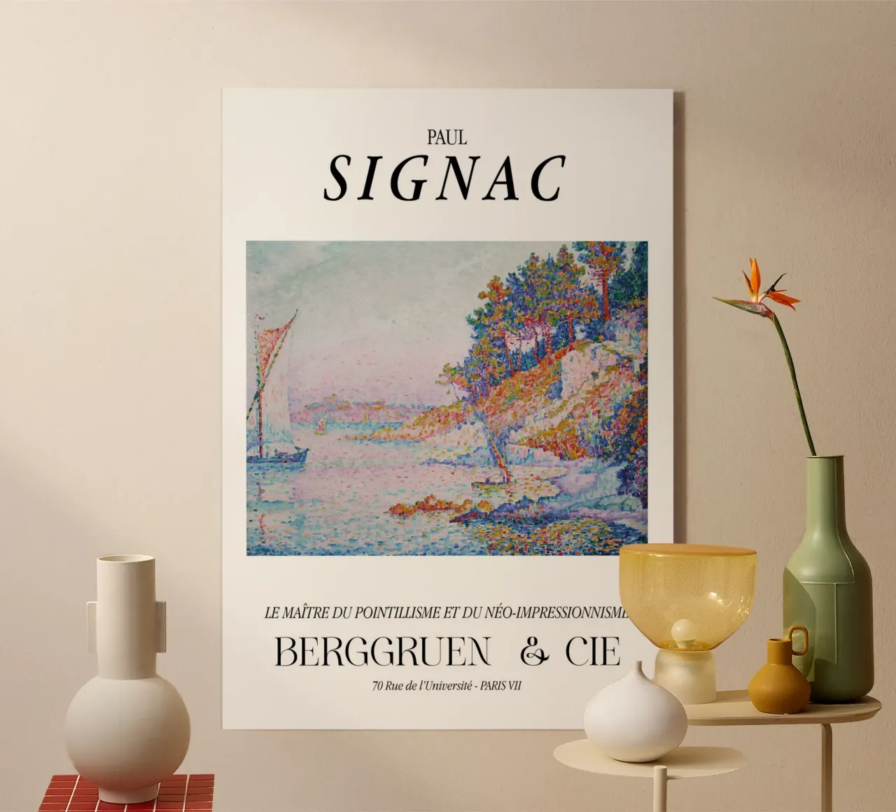 Paul Signac La Calanque Pointillism Master Berggruen acrylic glass by NorwesClub