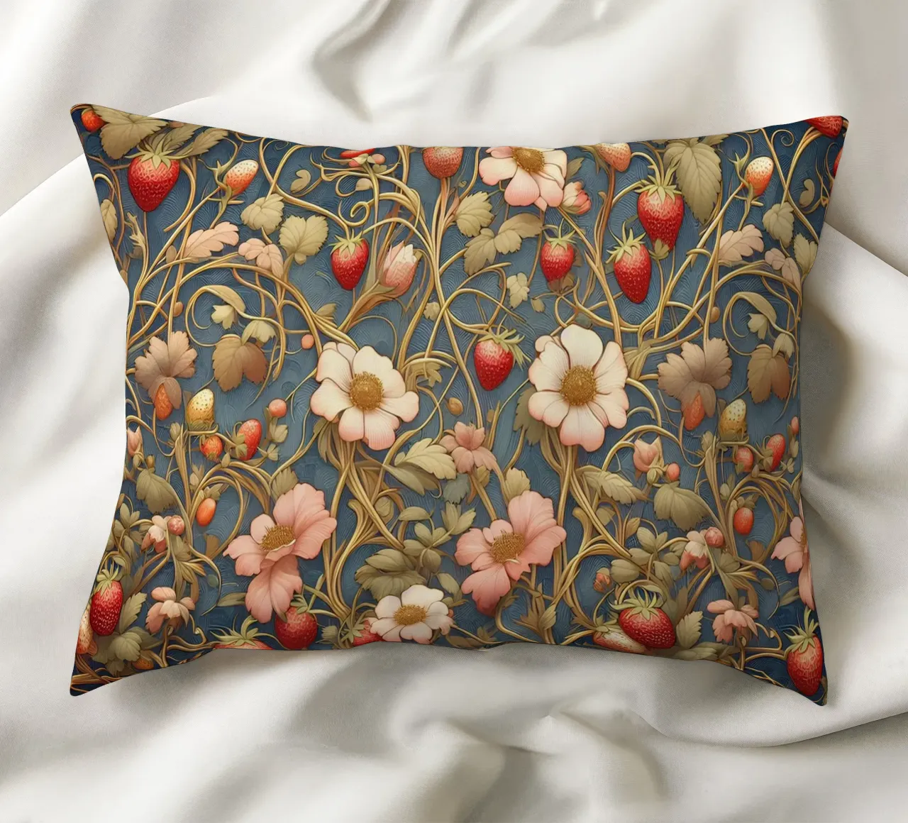 Vite di fragole cuscino da Art-Nouveau-Dsg