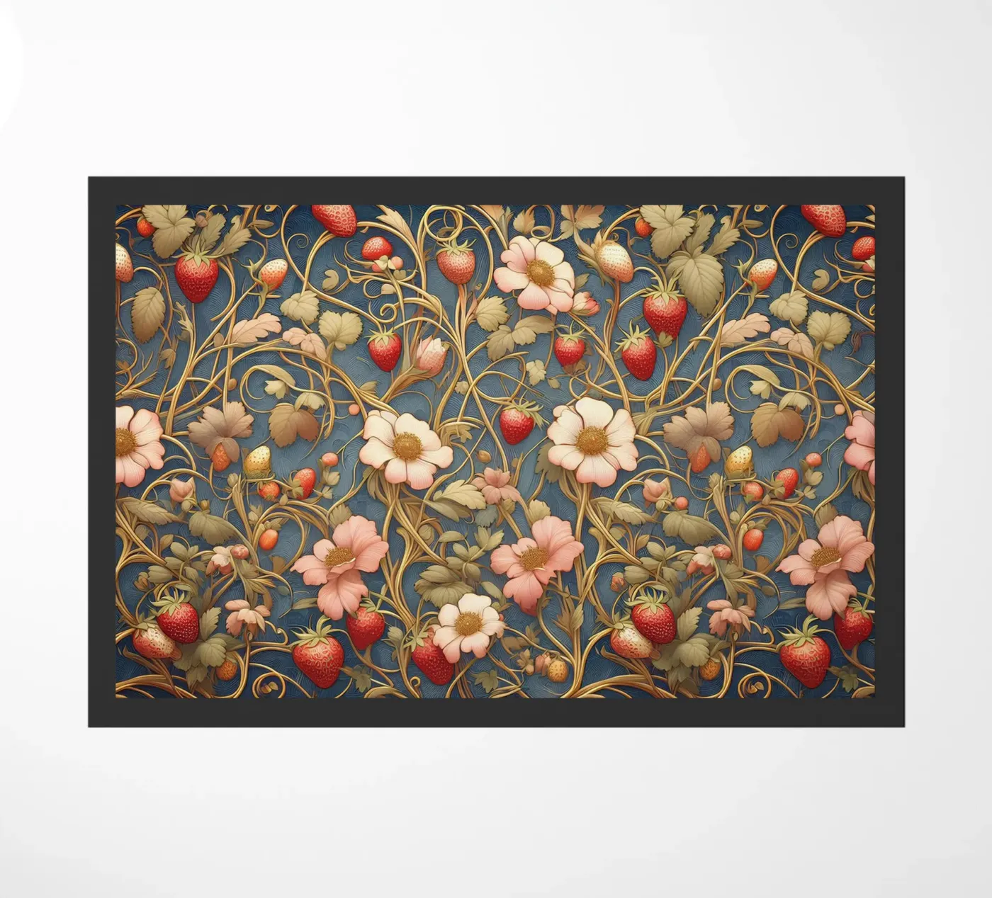 Erdbeerranken Fußmatte von Art-Nouveau-Dsg
