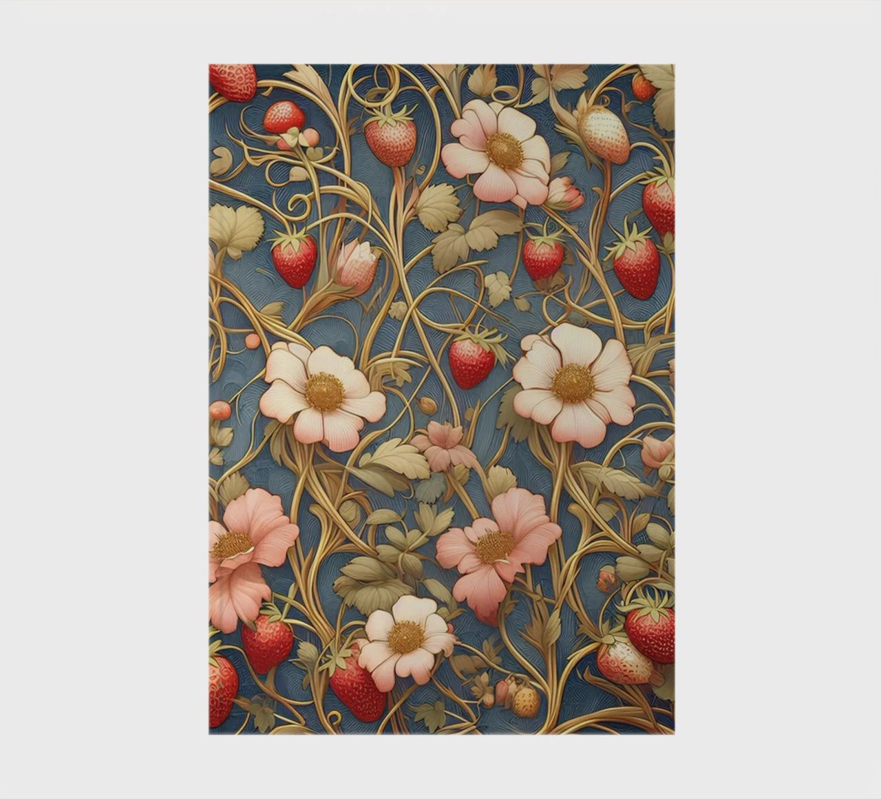 Strawberry vines notebook by Art-Nouveau-Dsg