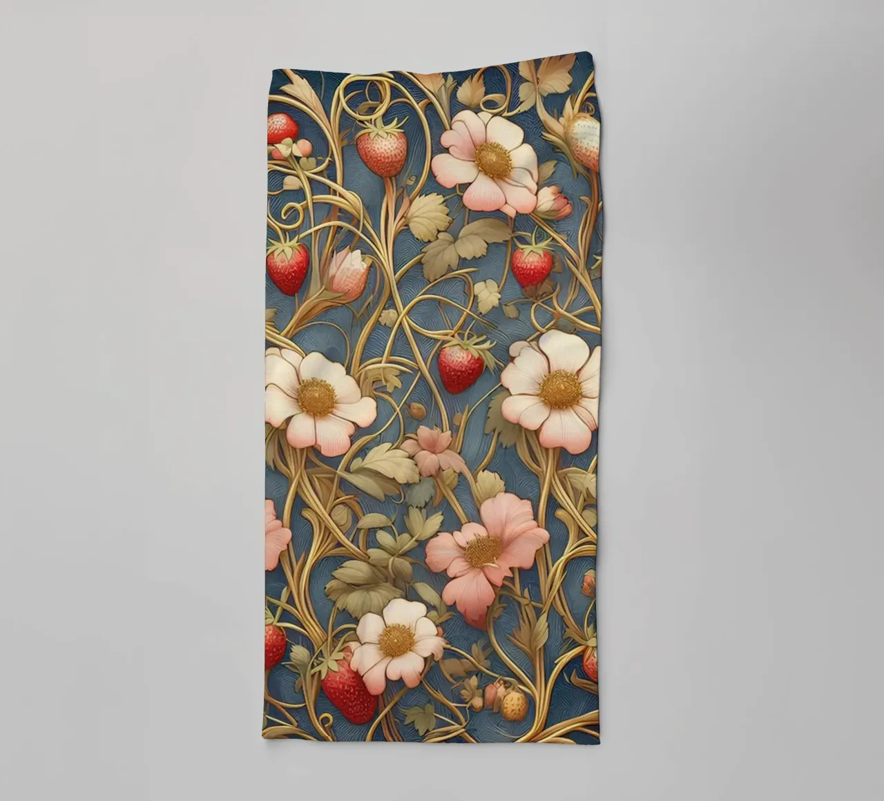 Strawberry vines towel by Art-Nouveau-Dsg
