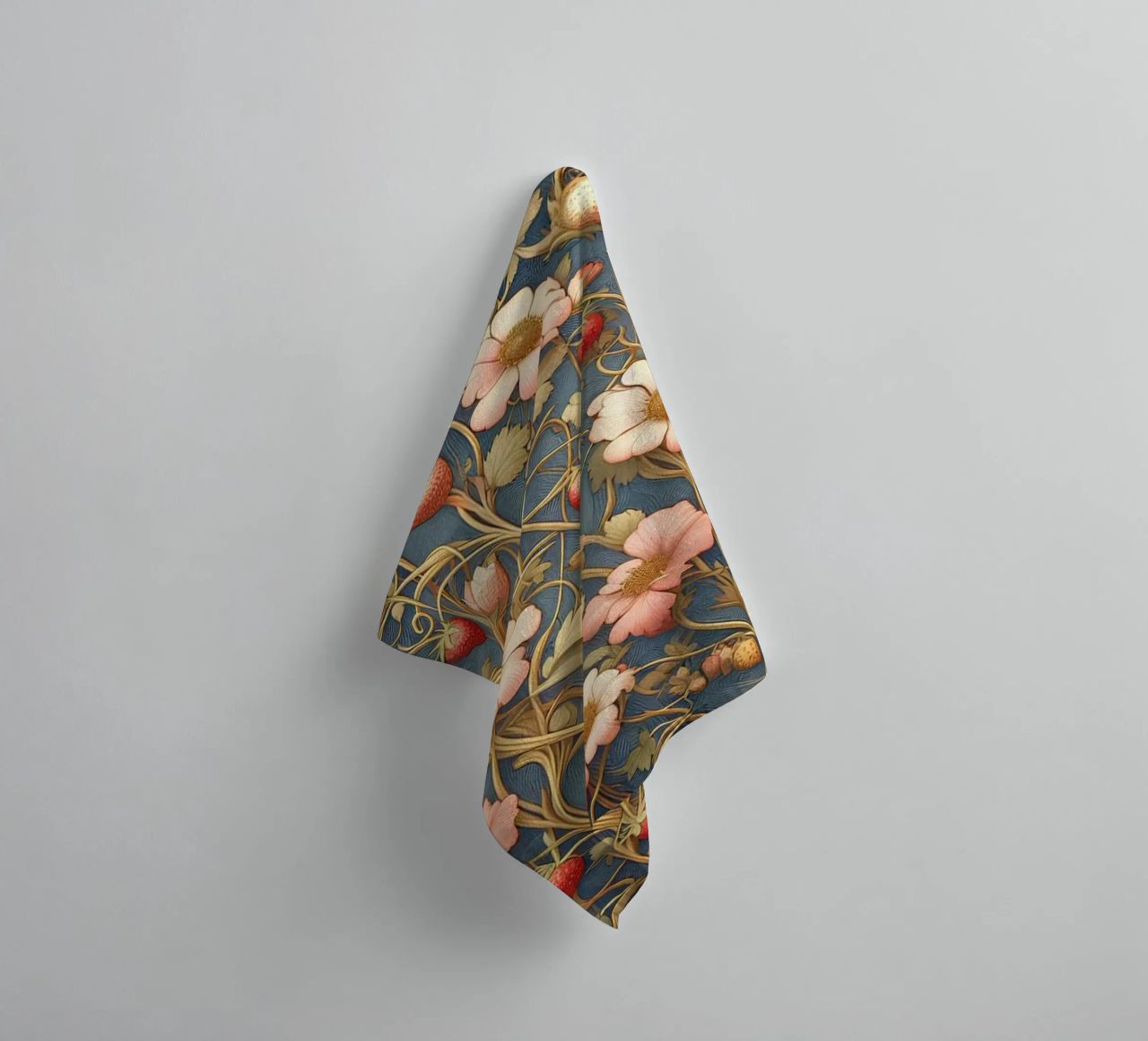 Strawberry vines towel by Art-Nouveau-Dsg