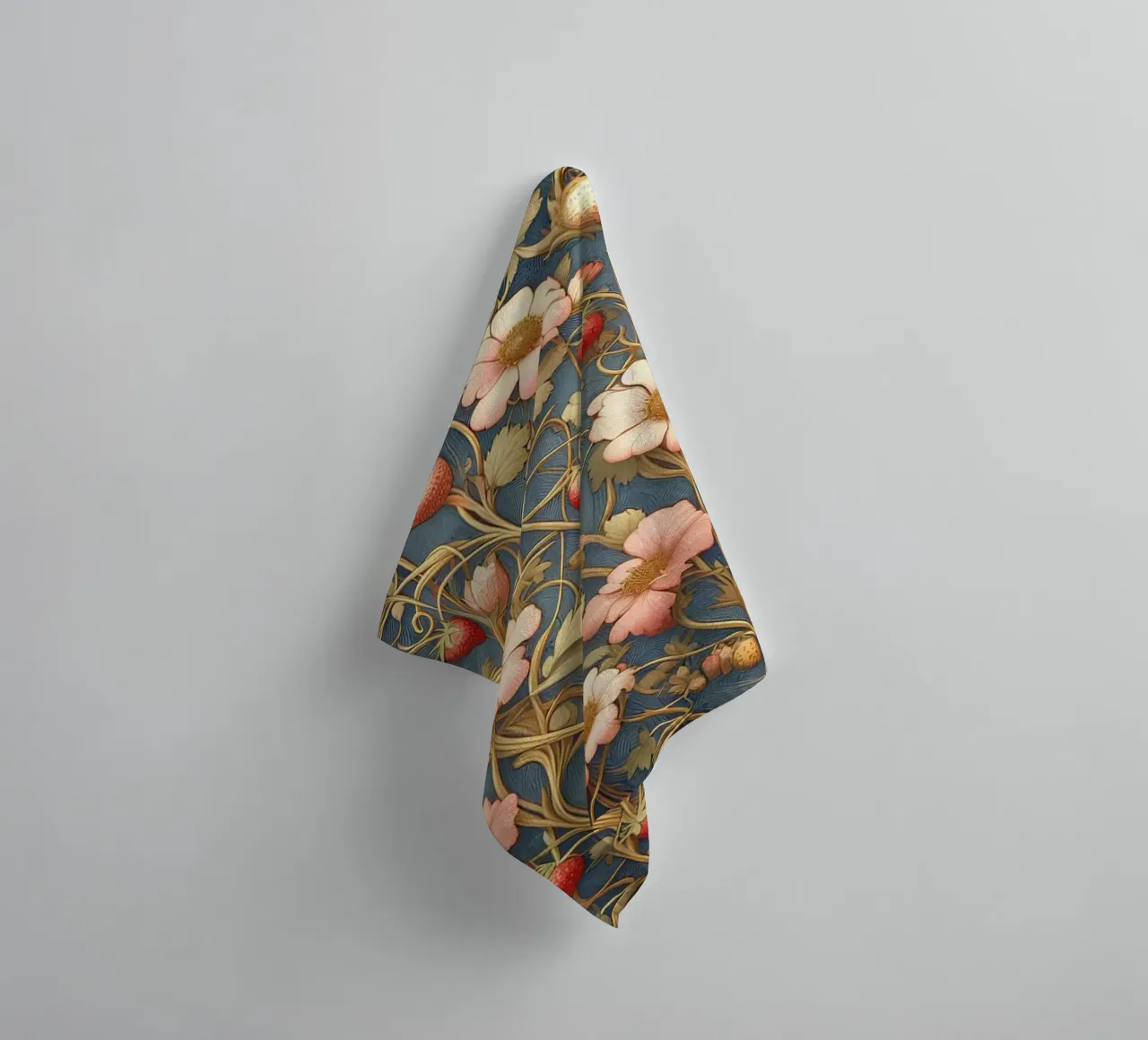 Strawberry vines towel by Art-Nouveau-Dsg