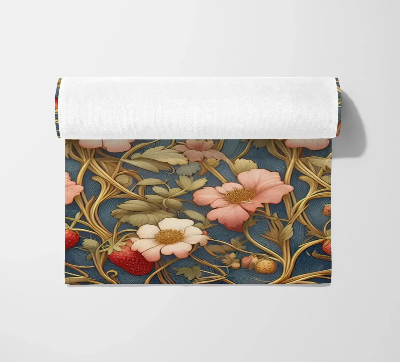 Vite di fragole telo mare da Art-Nouveau-Dsg