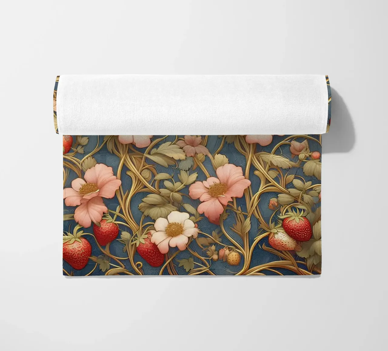 Vite di fragole telo mare da Art-Nouveau-Dsg