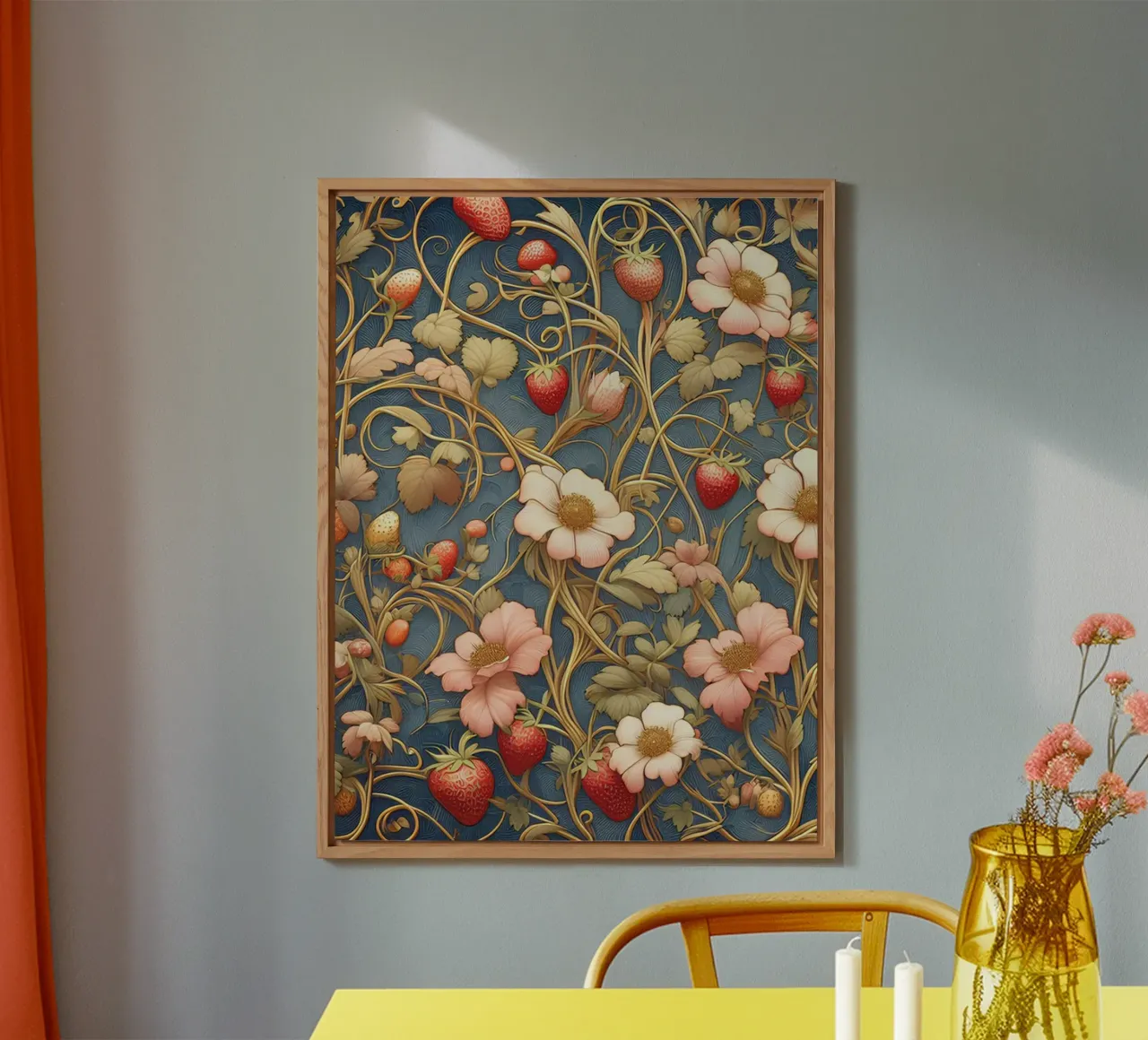 Vite di fragole alluminio dibond da Art-Nouveau-Dsg