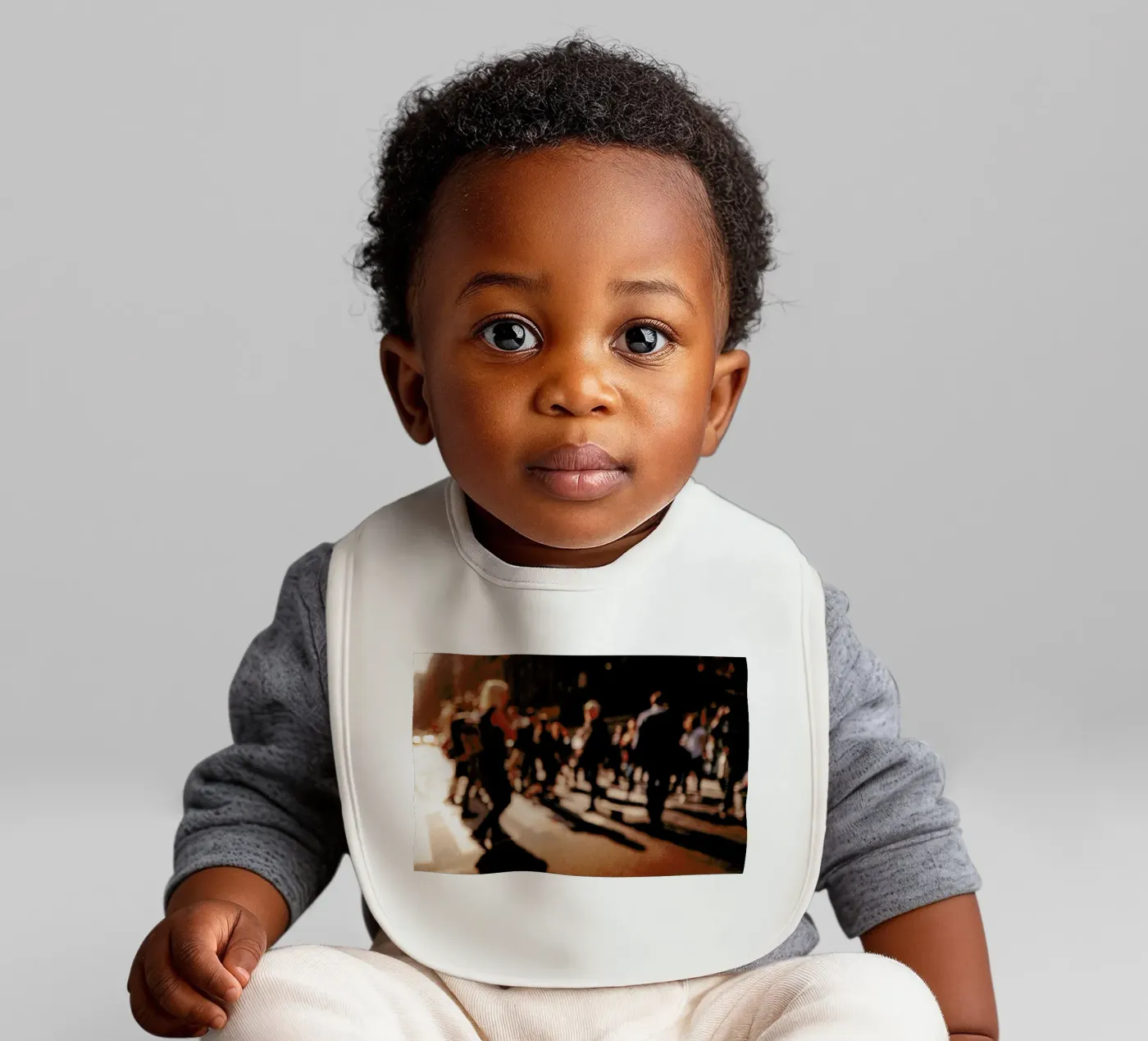 Crowd baby bib by Philipp Reinhard