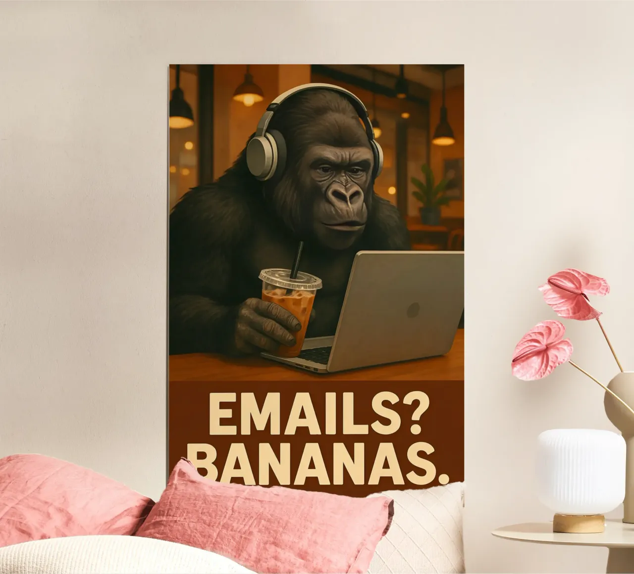 Funny Gorilla Meme carta hahnemühle da Funny Humor Art