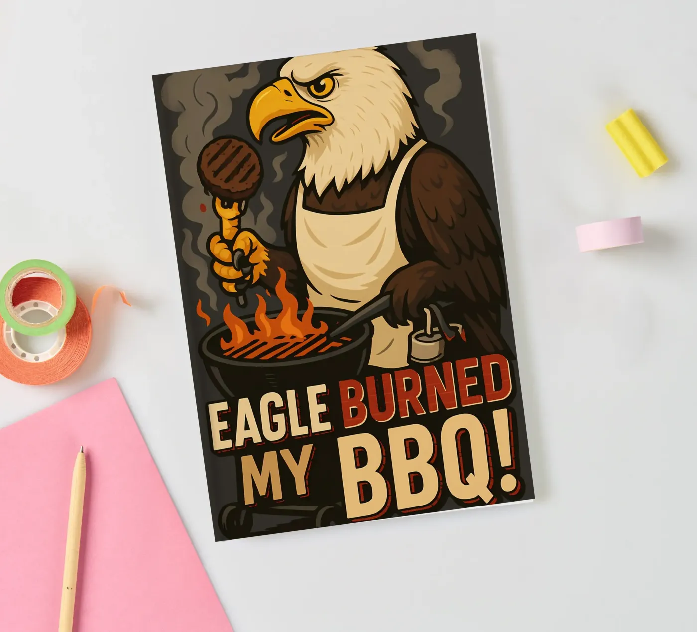 Funny Eagle Meme notebook by Funny Humor Art