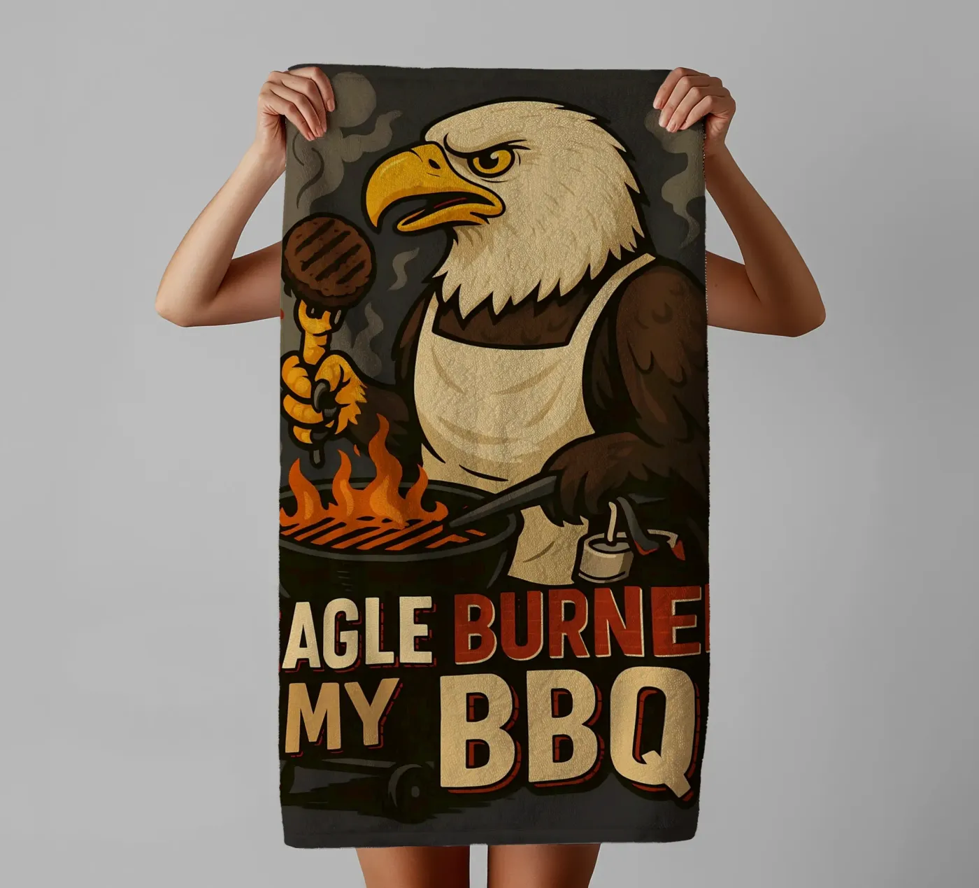 Funny Eagle Meme towel by Funny Humor Art
