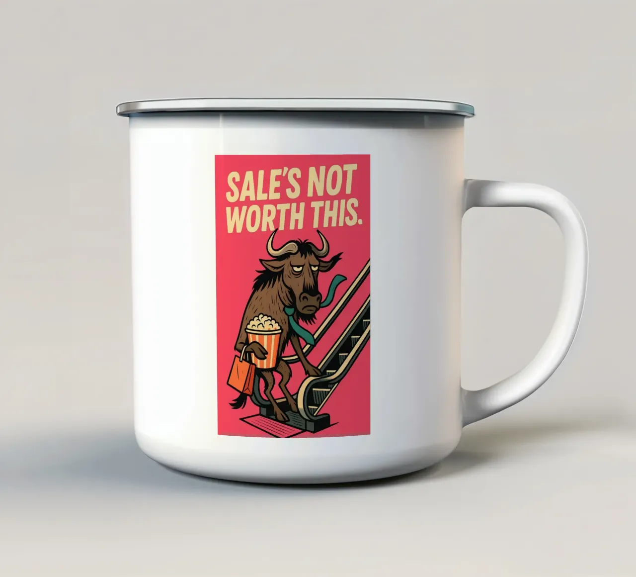 Meme divertente sulle bufale tazza in smalto da Funny Humor Art
