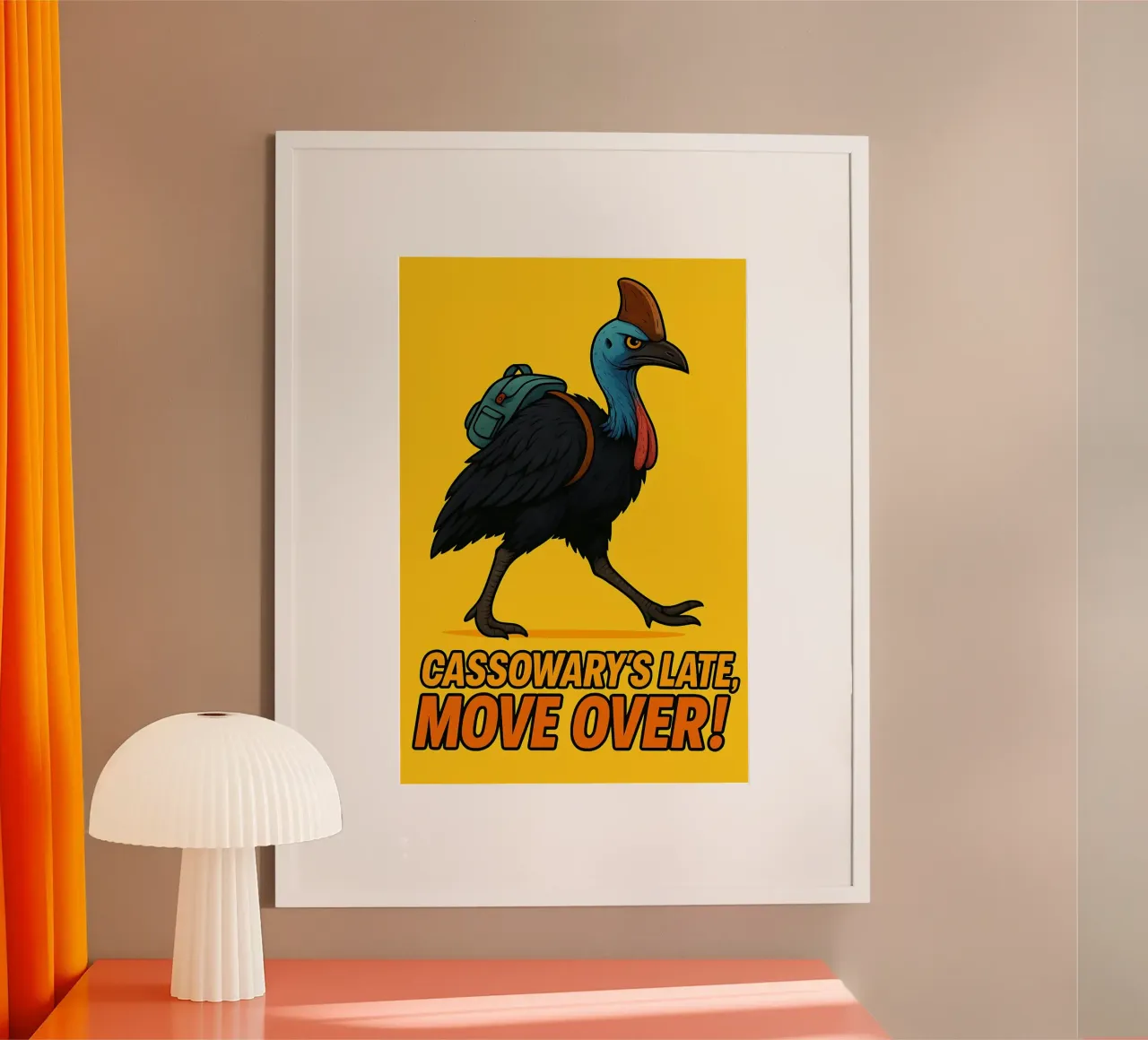 Divertente Meme del Cassowary poster da Funny Humor Art