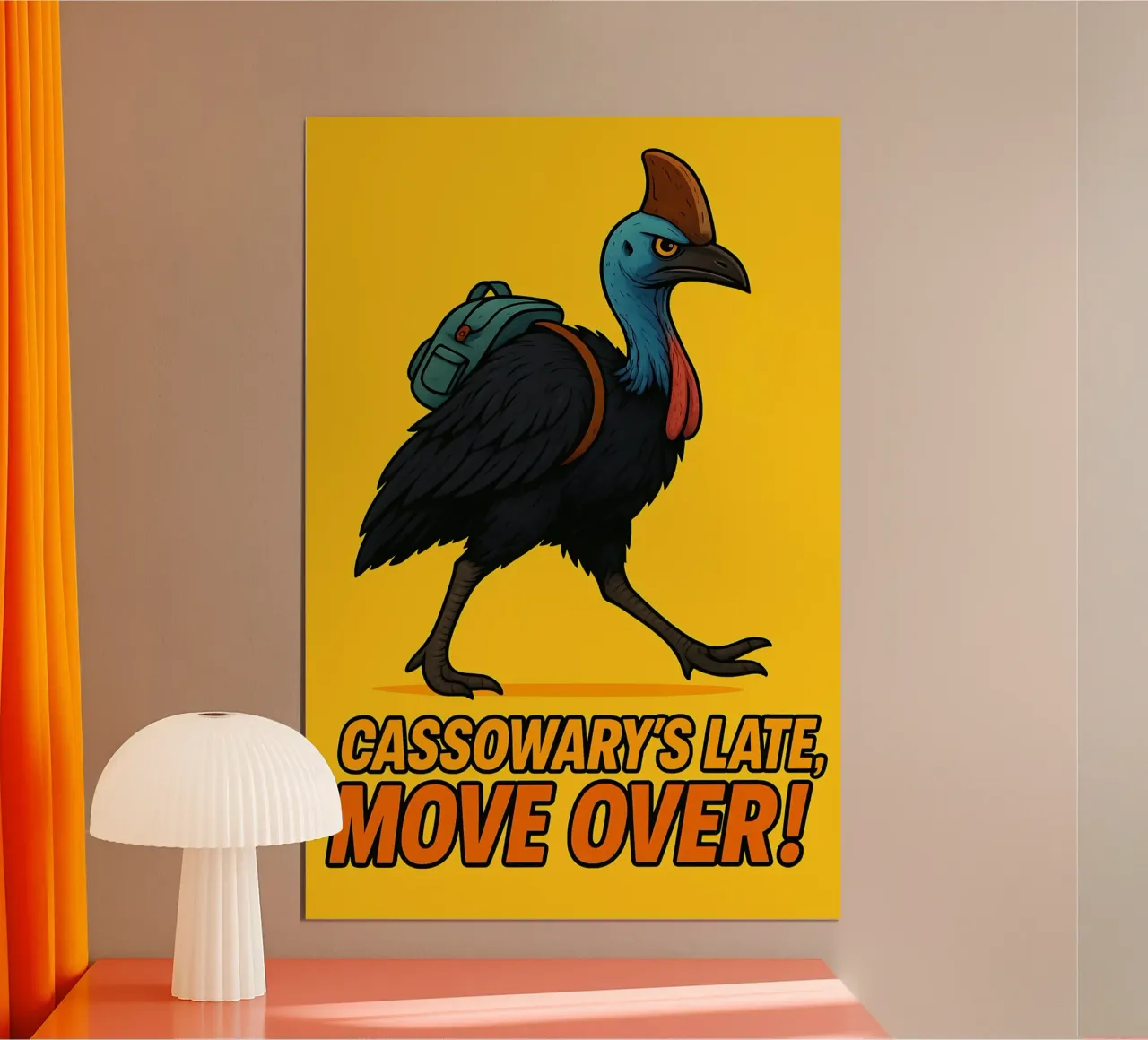 Divertente Meme del Cassowary poster da Funny Humor Art