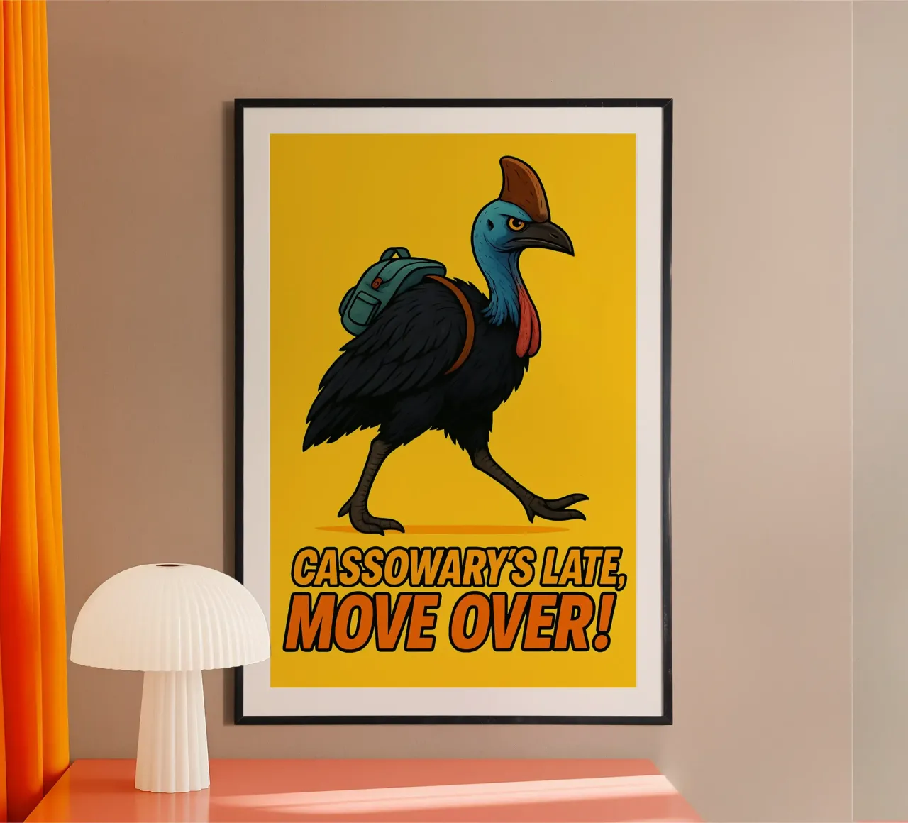 Divertente Meme del Cassowary poster da Funny Humor Art