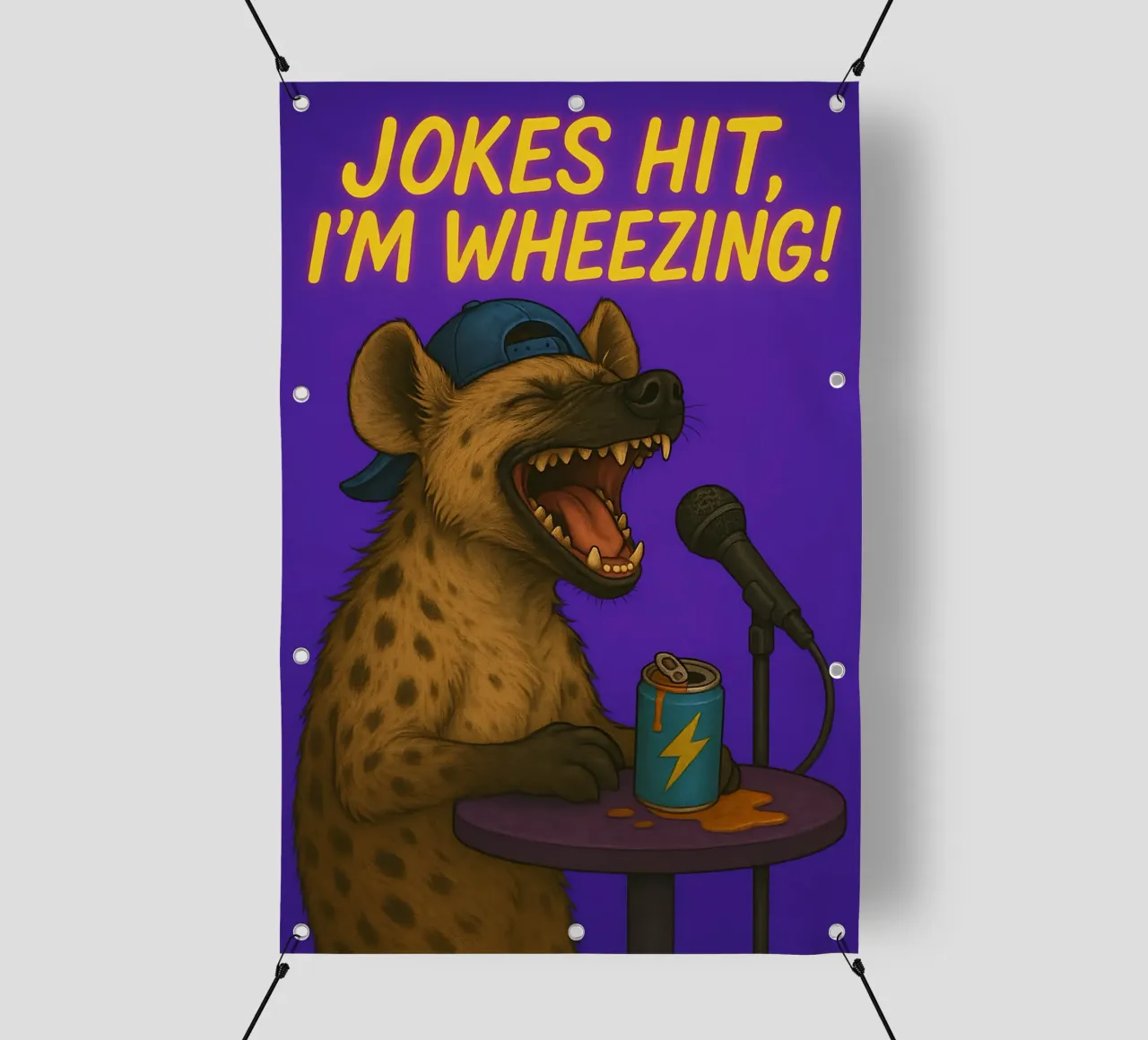 Meme divertente della iena telo in pvc da Funny Humor Art