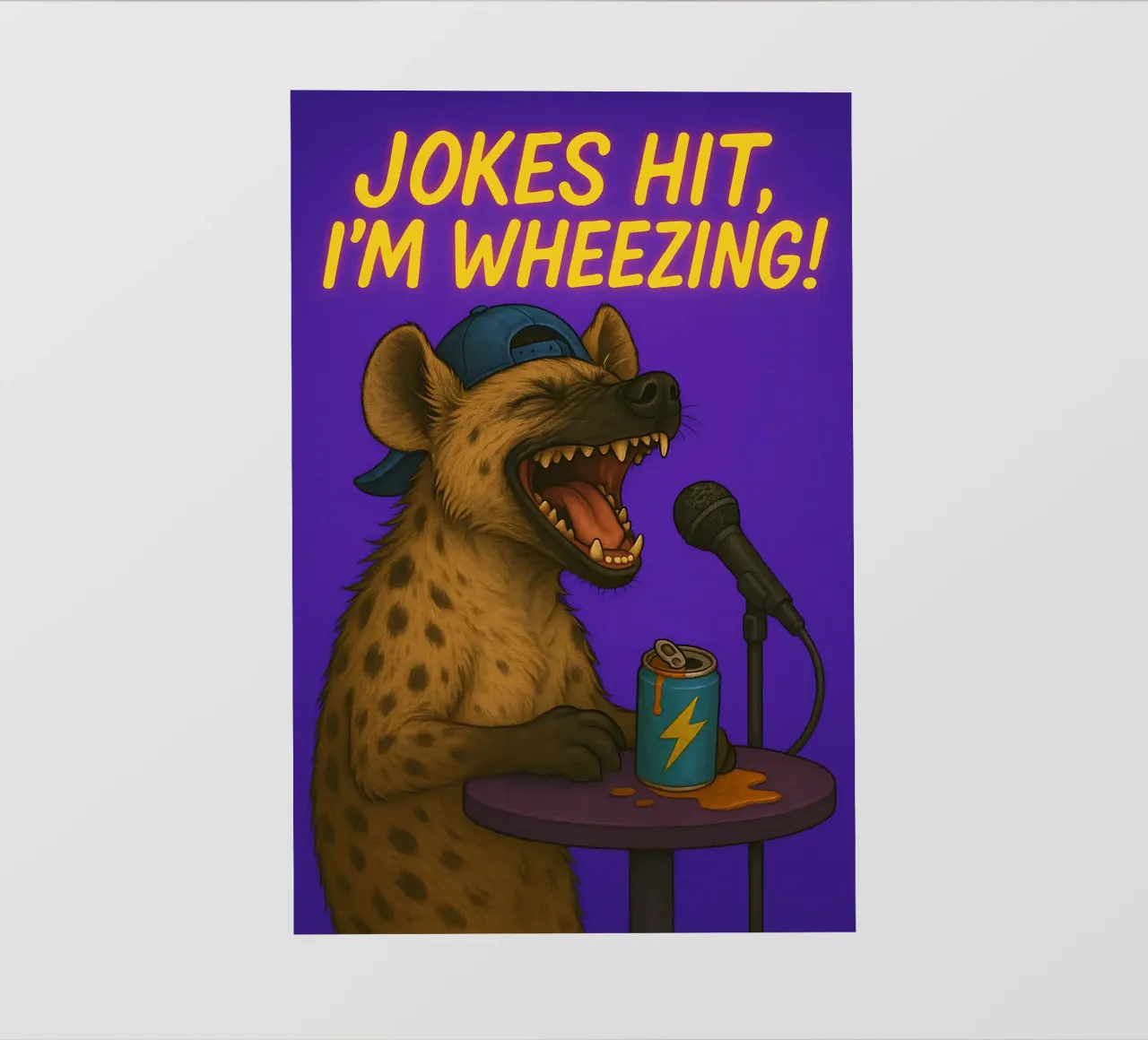 Meme divertente della iena telo in pvc da Funny Humor Art