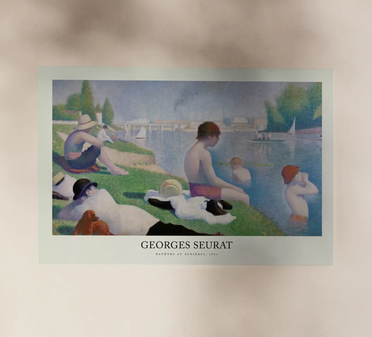 Seurat - Bathers at Asnières pellicola backlit da Vintage by JUNIQE