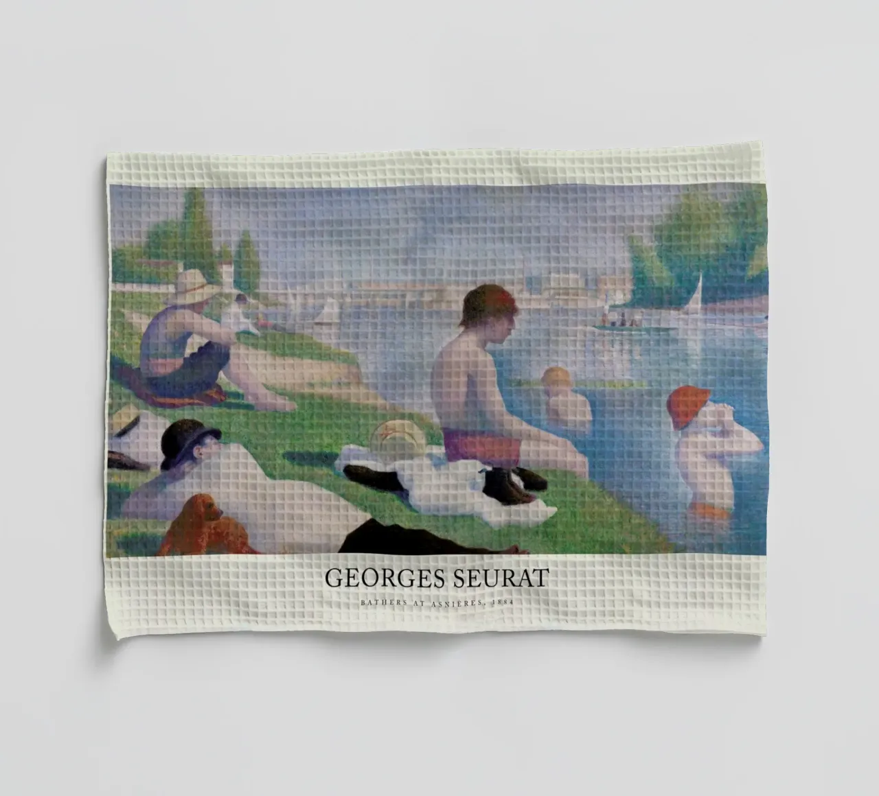 Seurat - Bathers at Asnières canovaccio da cucina da Vintage by JUNIQE