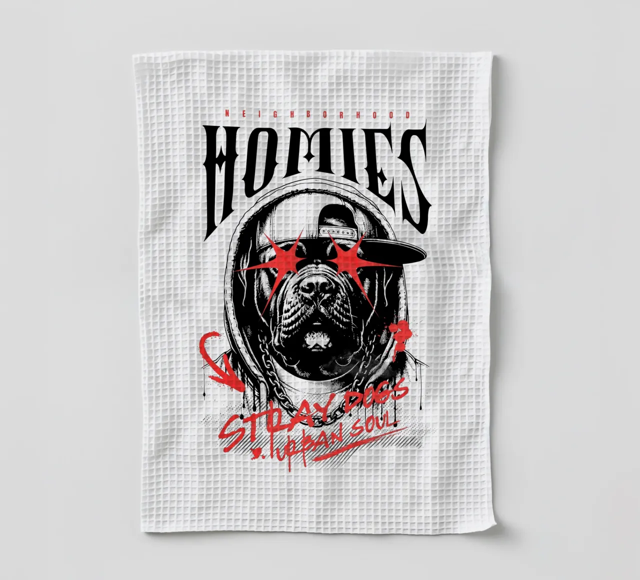 Neighborhood Homies Geschirrtuch von artelevenstudio