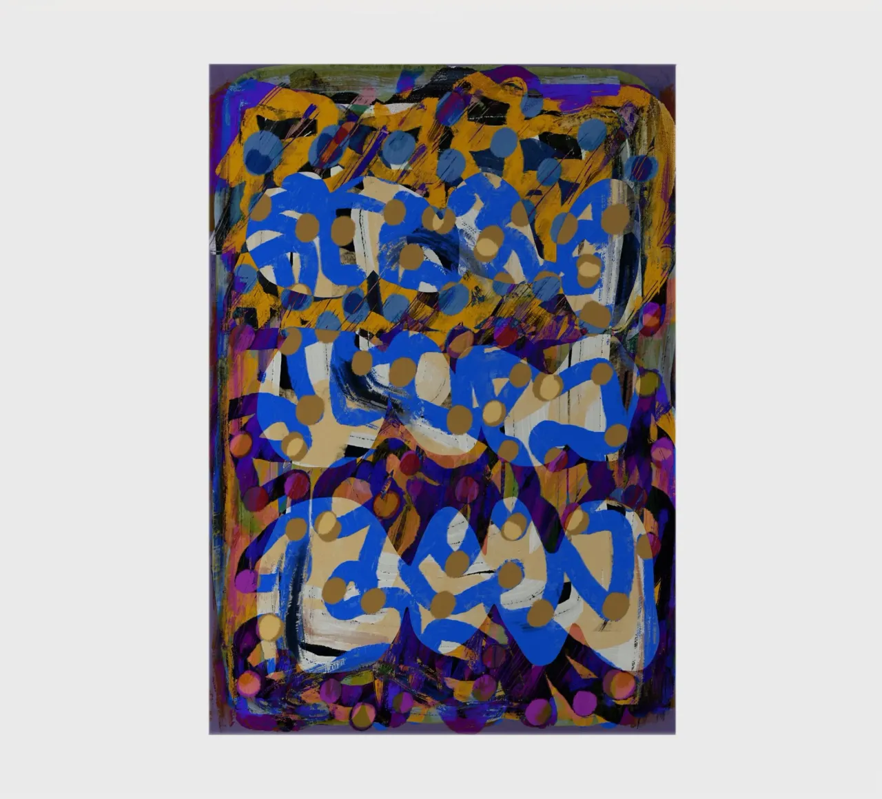 Line art abstract purple substract notebook by Little Dean