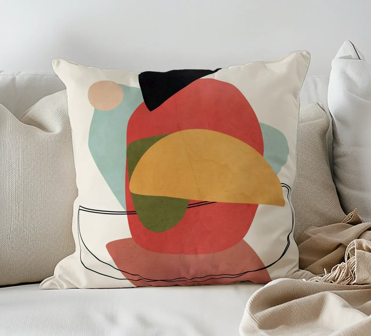 Modern Abstract Art 15 cuscino da Nadjaa