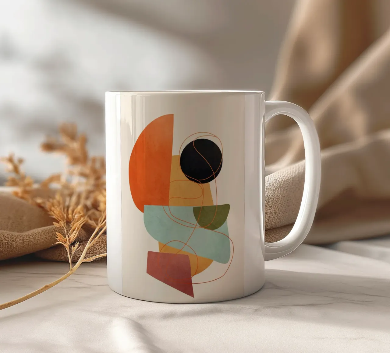 Modern Abstract Art 16 tazza in ceramica da Nadjaa