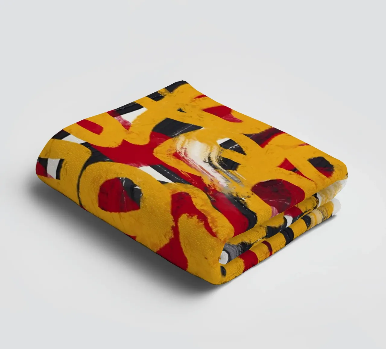 Ligne jaune en pointillés abstraite serviette de bain de Little Dean