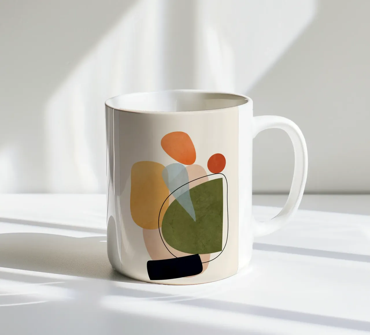 Modern Abstract Art 17 Keramik Tasse von Nadjaa