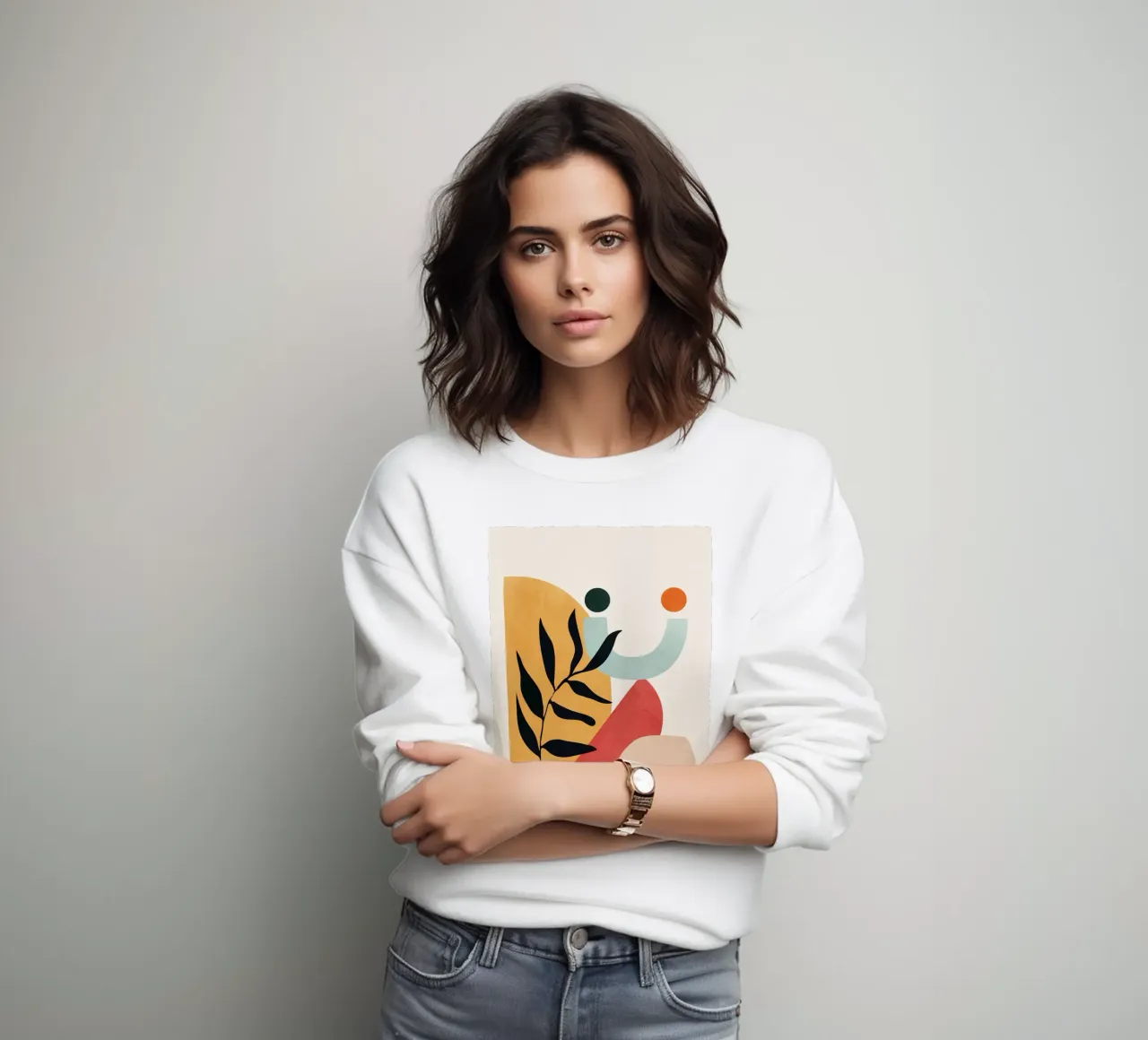 Modern Abstract Art 18 Sweatshirt von Nadjaa