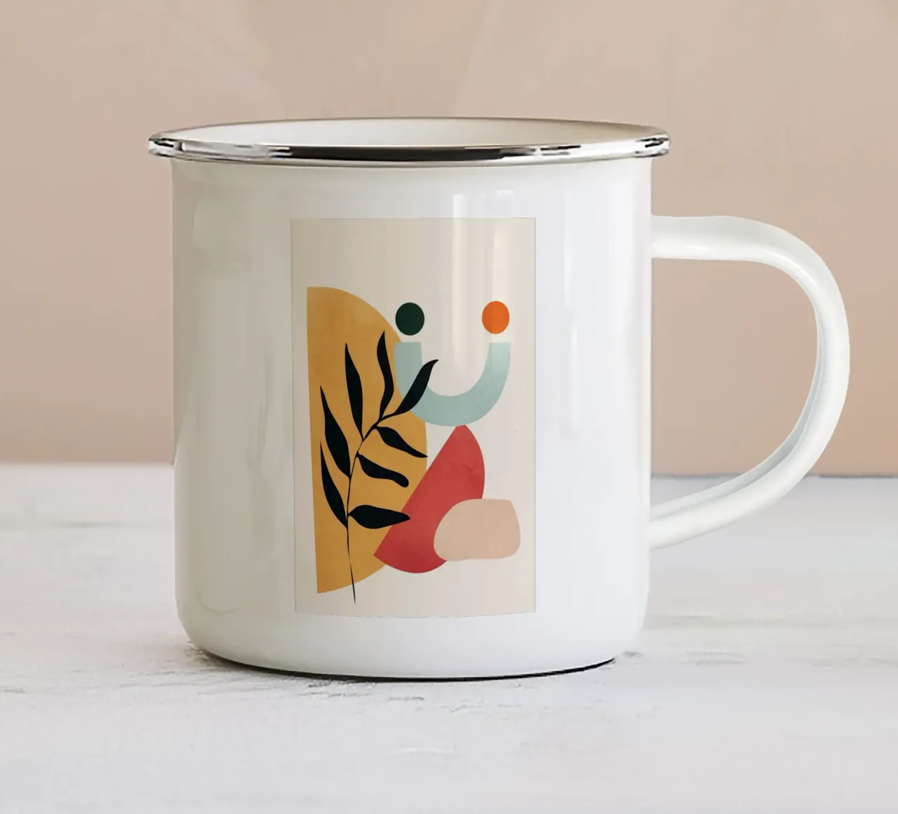 Modern Abstract Art 18 enamel mug by Nadjaa