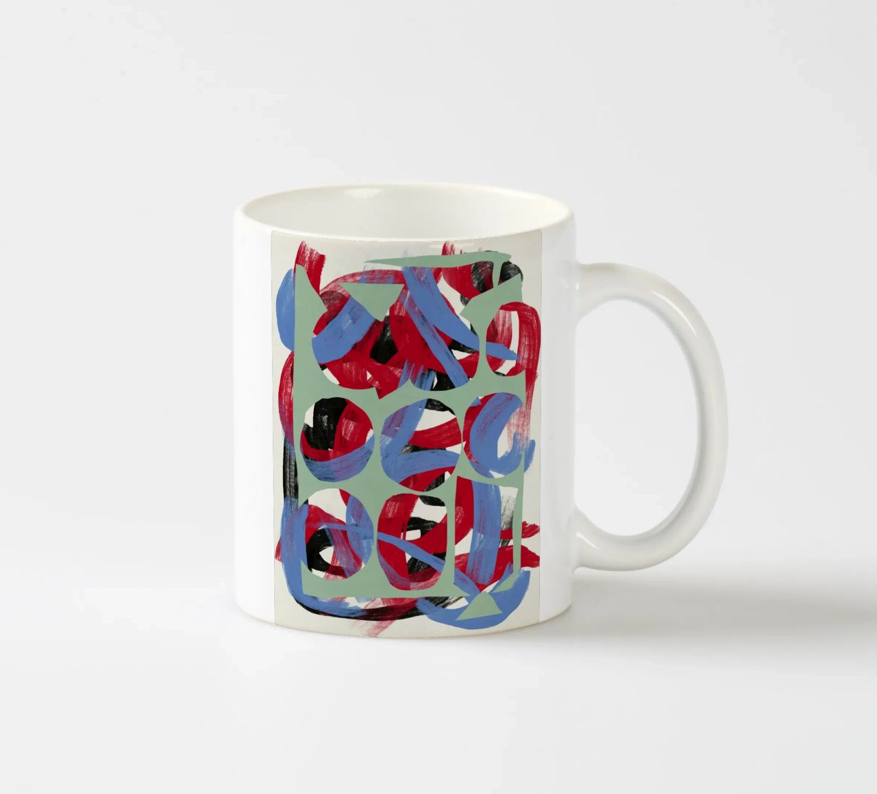 Colpi direzionali secchi astratto 03 tazza in ceramica da Little Dean